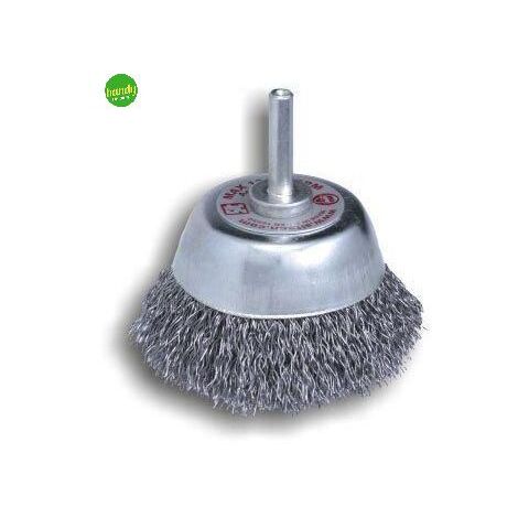 Spazzola a tazza sit t50 filo ondulato inox diametro 50 mm per trapano