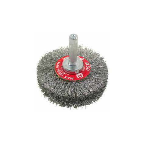 SPAZZOLA ACCIAIO CIRCOLARE CON GAMBO MM.50