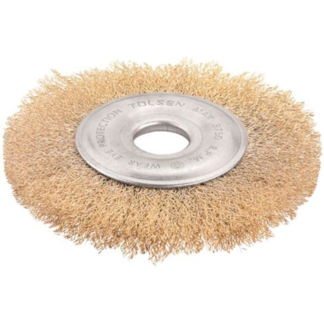 SPAZZOLA ACCIAIO CIRCOLARE + FORO 770505 WOKIN • MM 125 F.MM 22,2