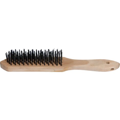 SPAZZOLA ACCIAIO MAURER MANICO LEGNO 5 RANGHI