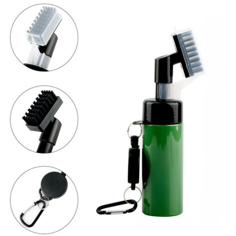 Spazzola ad acqua da golf Spazzola per la pulizia delle mazze da golf con setole in nylon e flacone spray per acqua a prova di perdite Strumento per la pulizia delle scarpe da golf con scanalatura per