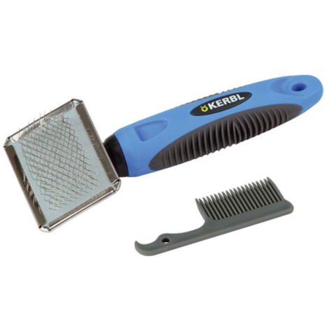 Spazzola cardatore per cani kerbl ergonimico per la rimozione del pelo 16 x 6 cm