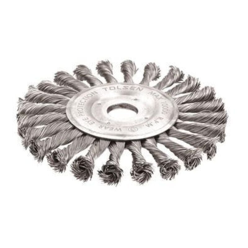 Spazzola circolare acciaio con fili ritorti 125MM