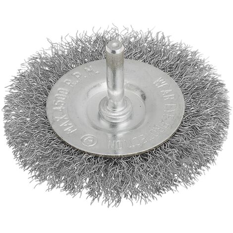 SPAZZOLA CIRCOLARE CON GAMBO  INOX 100 MM