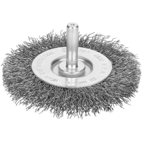 Spazzola Circolare Con Gambo   Mm  75 - Spessore Fili 10 Mm