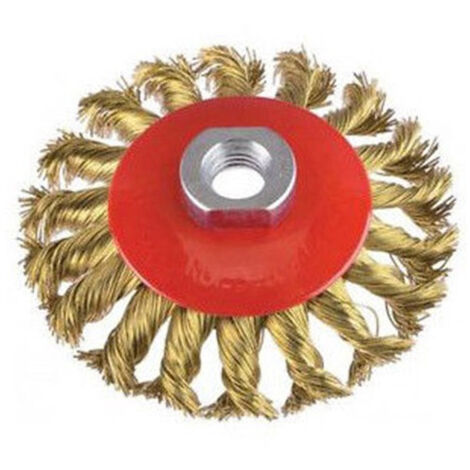 Spazzola circolare conica fili in acciaio a mazzetti ritorti PG - Specifiche: - Ø mm.120 PG 468.35