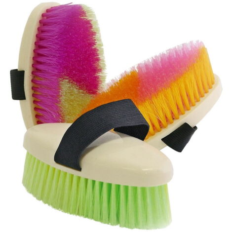 Spazzola con setole sintetiche e passamano elastico colori assortiti raimbow