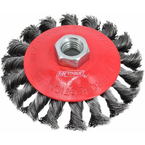 SPAZZOLA CONICA TORCIGLIONE AWTOOLS 125mm M14