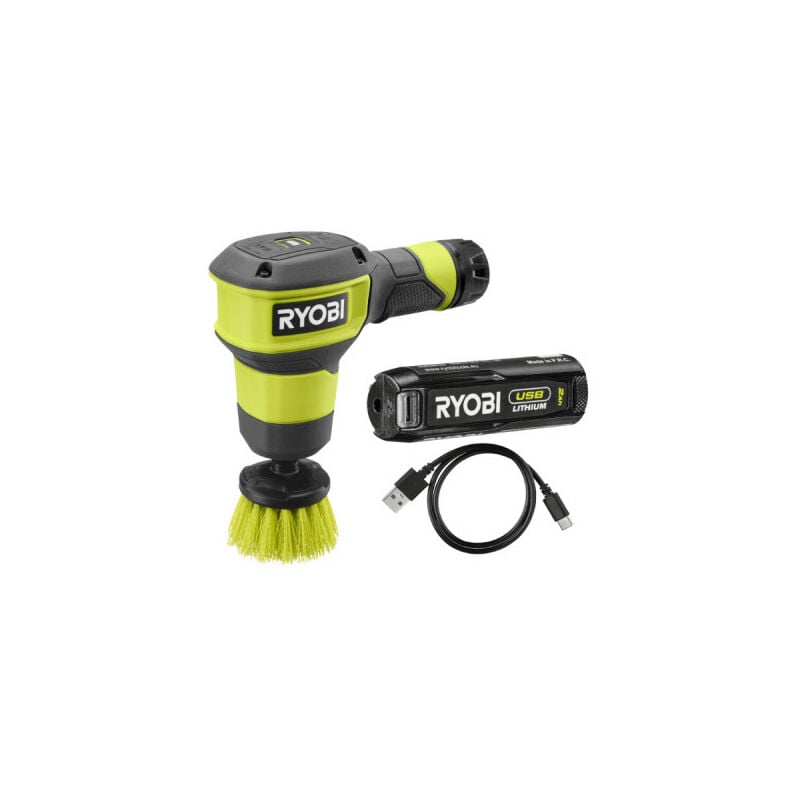 Image of Ryobi - Spazzola di alimentazione 4V usb al litio - 1 batteria 2,0Ah - RSCR4-120G