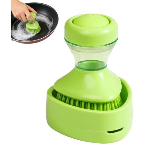 Spazzola Dosatore Sapone, ABS, Spazzola per Padelle, Pentole, Ciotole, Vetreria, Pulizia, Pentole, Ciotole, Lavastoviglie, Pulizia, Pentole, Ciotole,