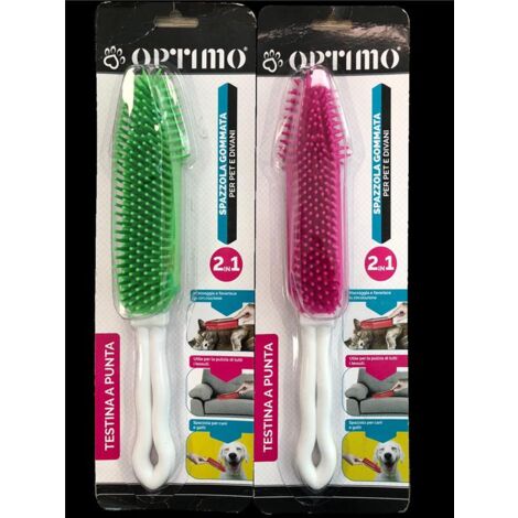 SPAZZOLA GOMMATA 2 IN1 PET E TESSUTI IDEALE PER DIVANI CON TESTINA APPUNTITA IN COLLORAZIONE ASSORTITA OKX