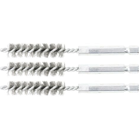 Spazzola in acciaio  11 mm  6,3 mm (1/4")  3 pz.