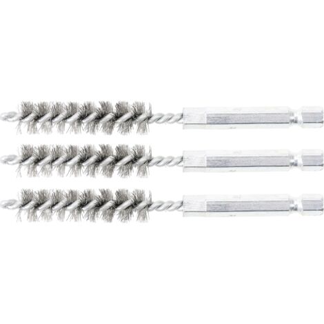 Spazzola in acciaio  11 mm  6,3 mm (1/4")  3 pz.