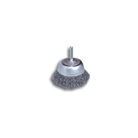Spazzola in acciaio ondulato montata su un albero esagonale di 65 mm x 24 mm di diametro