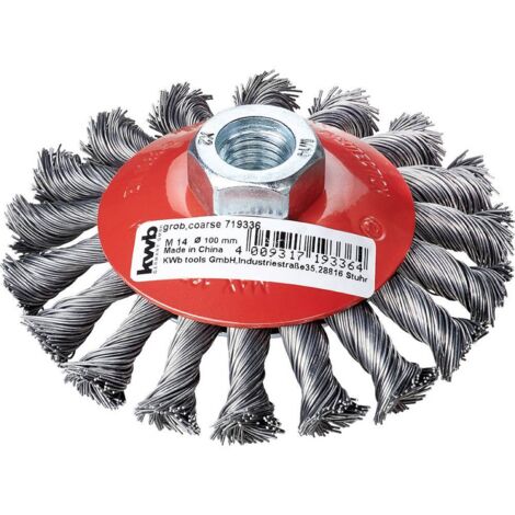 Spazzola in filo kwb aggressor-flex 100 mm conica M14