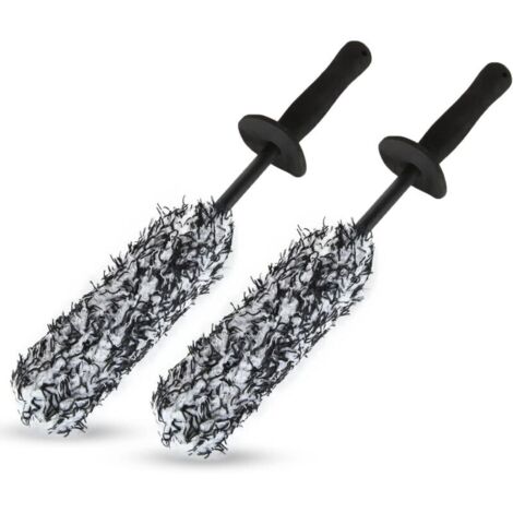 Spazzola in microfibra per cerchi auto (2 pezzi), ideale per pulire efficacemente le ruote senza graffiarle.