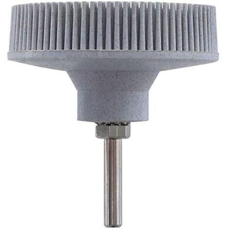 Spazzola lucidante con setole, disco con setole da 7,6 cm (3 pollici), grana 120, spazzola abrasiva, disco lucidante in gomma diamantata, adatto per metalli fini (bianco).