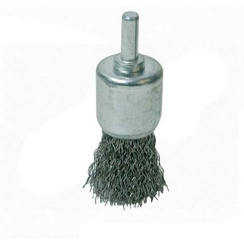 Image of Silverline - Spazzola metallica con fili ondulati in acciaio ideale per trapani