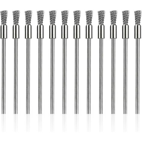Spazzola metallica da 12 pezzi, spazzola per lucidatura a forma di penna, set di pulizia per rimozione vernice, accessori per riparazione hardware fai-da-te.