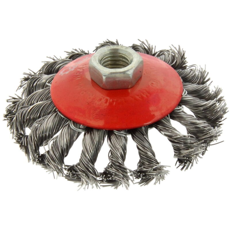 spazzola metallica intrecciata laterale 100mm M14 G00605