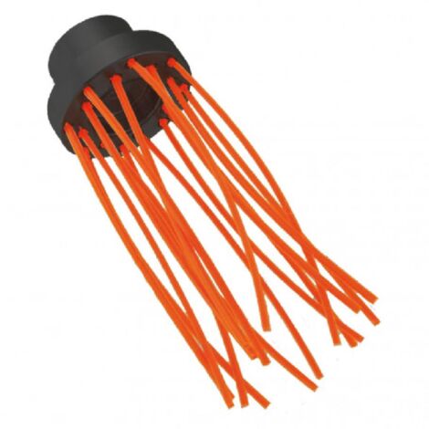 Spazzola multifilo "Brush" con attacco universale per decespugliatori 16 fili - Ø 80 mm -Alluminio