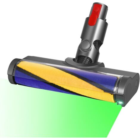 Spazzola per aspirapolvere a LED applicabile compatibile con Dyson V7 V8 V10 V11 V15, ideale per lavorare su pavimenti in legno duro