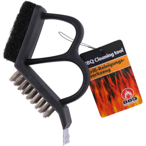 Spazzola per barbecue generic 3in1 raschietto setole resistenti