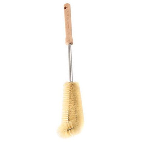 Spazzola per bottiglie con manico lungo in legno, spazzola per bottiglie d'acqua ad ampia applicazione per tazze, acqua, spazzola per la pulizia di frullatori ad alta velocità