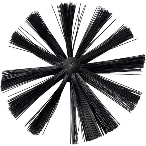 Spazzola per camino in nylon da 100 mm con filettatura M8, strumento per la pulizia del camino e asciugacapelli - per casa, camino, manutenzione del camino e