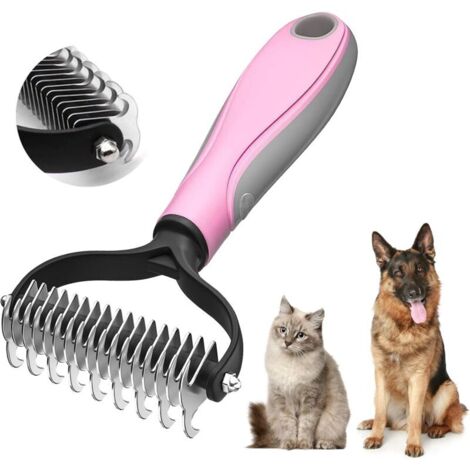 Spazzola per Cani per Gatti, Spazzole per Toelettatura Anti Sottopelo per Animali Domestici - Pettine per Sottopelo Rimuove Sottopelo e Grovigli Protezione contro il diradamento e il cuoio capelluto