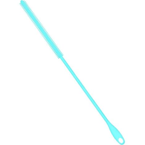 Spazzola per cannucce in silicone da 8 mm, pulisci cannucce riutilizzabile pieghevole extra lungo da 24 cm, spazzola per la pulizia delle fessure delle cannucce per cannucce in metallo e vetro (blu)