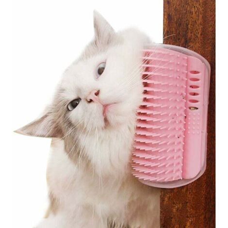 Spazzola per gatti per gatti, spazzola per prurito 2 rosa