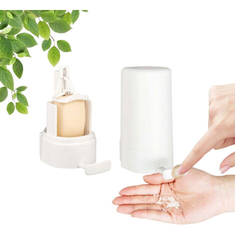 Spazzola per la pulizia della cucina con dispenser di sapone integrato (sapone non incluso), setole in nylon sostituibili, manico antiscivolo, per la pulizia delle stoviglie (1 + 7 pezzi di ricambio).
