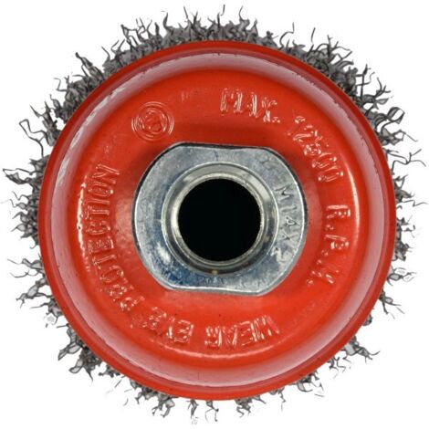Spazzola per polsini M14, acciaio inox, 65 mm