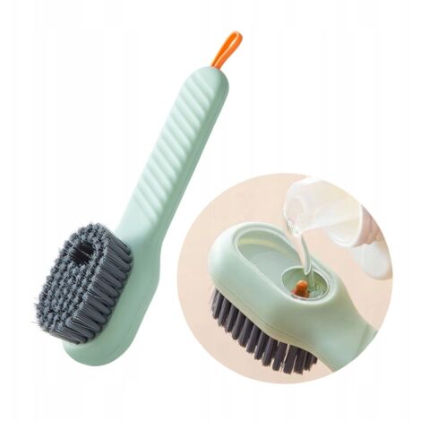 SPAZZOLA per PULIRE le superfici con dispenser per LIQUIDO DETERGENTE PER SCARPE