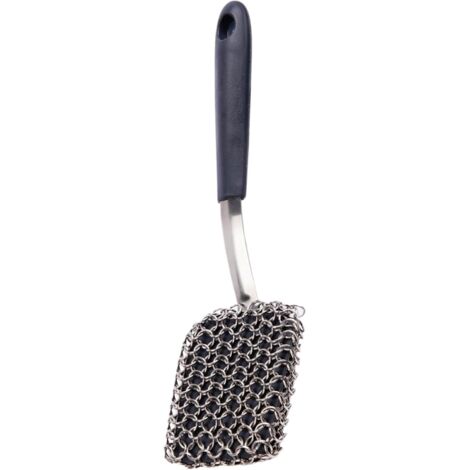 Spazzola per pulizia barbecue, Spazzola da cucina a manico lungo, Spazzola in acciaio inossidabile 304, Strumento per barbecue, giardino, campeggio, stufe