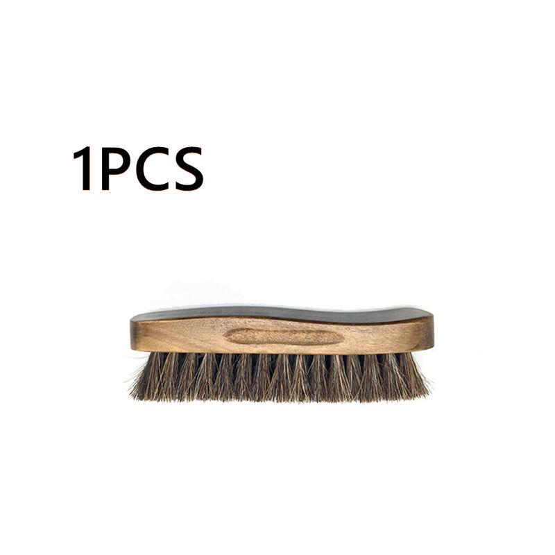 Spazzola per scarpe in crine di cavallo con manico...