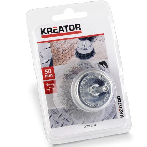 Spazzola piatto in acciaio ondulato KreatorØ 50 mm