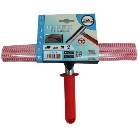 SPAZZOLA PULIVETRO PER AUTO 'GLASSER' con manico - cm 25 x 22 - Senza Marca