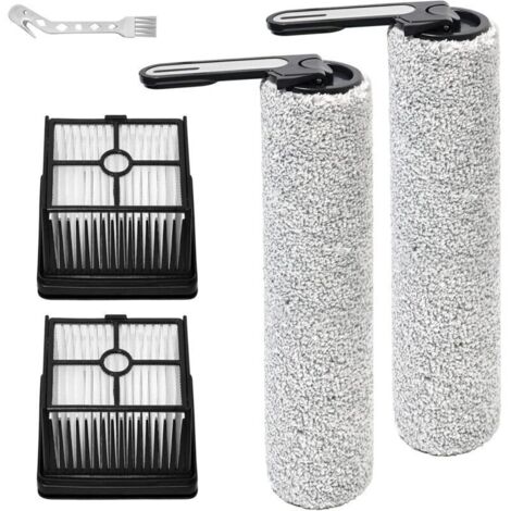 Spazzola rotante + filtri Ricambi per Redkey W15, per Vozascly W15 Accessori per aspirapolvere a secco e a umido, 2 spazzole a rullo + 2 filtri HEPA + 1 spazzola per la pulizia
