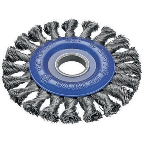 Spazzola rotonda certificata TÜV, diametro 125 mm, spessore filo 0,5 mm, sporgenza 13 mm, 12500 min(unknown)¹