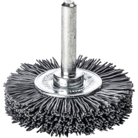 Spazzola rotonda D.50mm con manico da 6mm, setole abrasive in SiC, grana K.120, diametro 10mm, 15000 min(unknown)¹