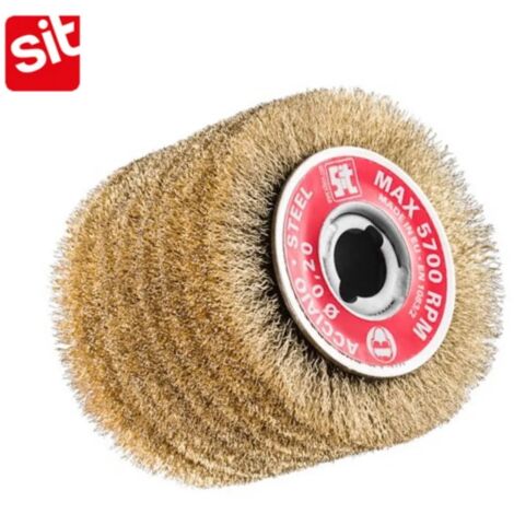 SPAZZOLA SIT A RULLO IN ACCIAIO OTTONATO X SMERIGLIATRICE -OFFERTA-