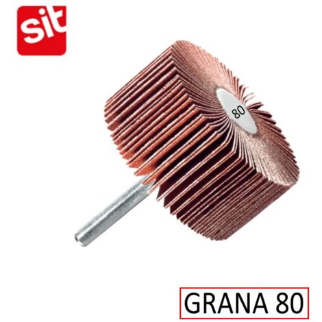 SPAZZOLA SIT ABRASIVA LAMELLARE DIAMETRO 50 MM GRANA 80 CON GAMBO