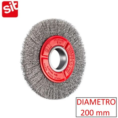 SPAZZOLA SIT CIRCOLARE IN ACCIAIO DIAM.200X29 PER MOLA BANCO