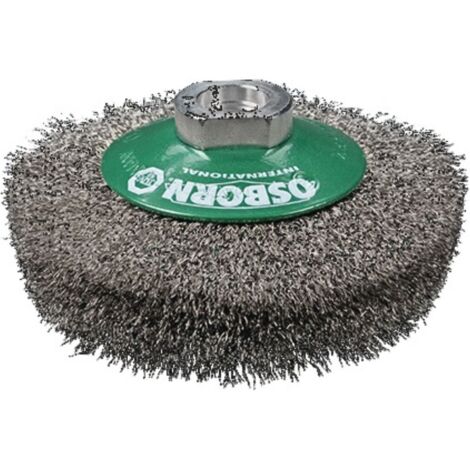 Spazzola smussata D.100mm spessore filo 0,3mm STA 10mm 12500min-¹ OSBORN
