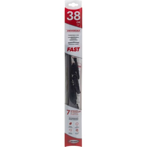 Spazzola tergicristallo singola Fast 38 cm - 15", per spazzole tradizionali e curve