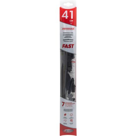 Spazzola tergicristallo singola Fast 41 cm - 16", per spazzole tradizionali e curve