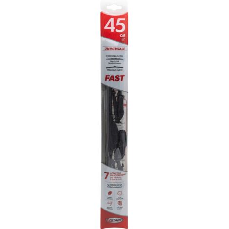 Spazzola tergicristallo singola Fast 45 cm - 18", per spazzole tradizionali e curve