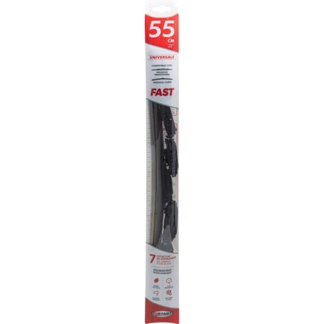 Spazzola tergicristallo singola Fast 55 cm - 22", per spazzole tradizionali e curve